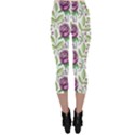 Default Texture Background Floral Capri Leggings  View2