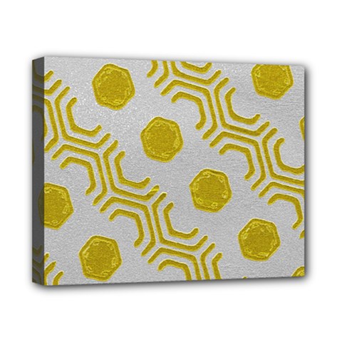 Abstract Background Hexagons Canvas 10  X 8  (stretched) by Pakrebo