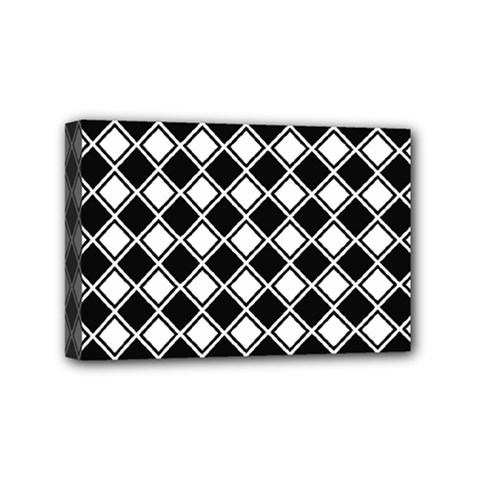 Square Diagonal Pattern Mini Canvas 6  X 4  (stretched) by Mariart
