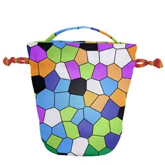 Stained Glass Colourful Pattern Drawstring Bucket Bag by Mariart