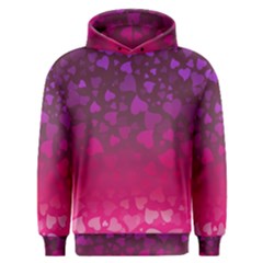 Purple Pink Hearts  Men s Overhead Hoodie by LoolyElzayat