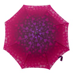 Purple Pink Hearts  Hook Handle Umbrellas (small) by LoolyElzayat