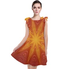 Fractal Wallpaper Colorful Abstract Tie Up Tunic Dress by Mariart