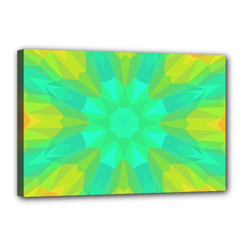 Kaleidoscope Background Canvas 18  X 12  (stretched) by Mariart