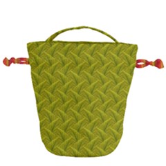 Autumn Leaves Pattern Drawstring Bucket Bag by LoolyElzayat