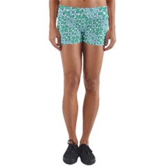 Colorful Abstract Print Pattern Yoga Shorts by dflcprintsclothing