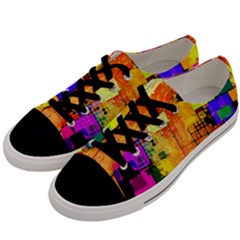 Too Square, Don t Care  Men s Low Top Canvas Sneakers by WensdaiAmbrose