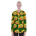 Seamless Orange Pattern Womens Long Sleeve Shirt View1