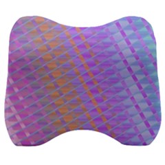 Diagonal Line Design Art Velour Head Support Cushion by LoolyElzayat