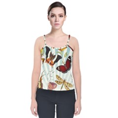 My Butterfly Collection Velvet Spaghetti Strap Top by WensdaiAmbrose