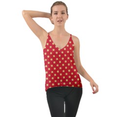 Red Hot Polka Dots Chiffon Cami by WensdaiAmbrose