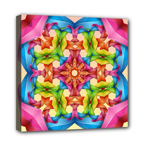 Pattern Tile Background Image Deco Mini Canvas 8  X 8  (stretched) by Pakrebo