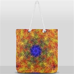 Background Image Tile Abstract Full Print Rope Handle Tote (large) by Pakrebo
