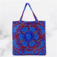 Background Fractals Surreal Design Art Grocery Tote Bag by Pakrebo