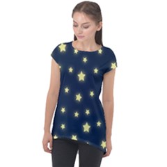 Twinkle Cap Sleeve High Low Top by WensdaiAmbrose