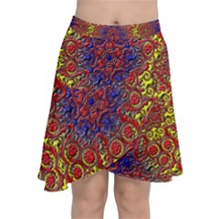 Background Image  Wall Design Chiffon Wrap Front Skirt by Pakrebo