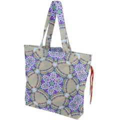 Ornament Kaleidoscope Drawstring Tote Bag by Pakrebo