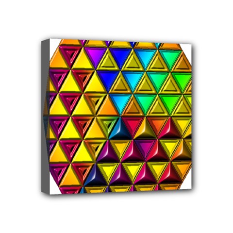 Cube Diced Tile Background Image Mini Canvas 4  X 4  (stretched) by Pakrebo
