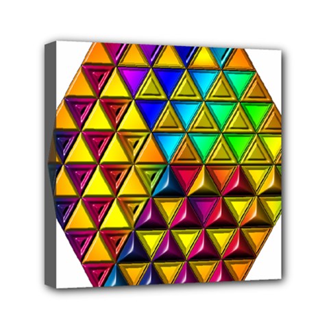 Cube Diced Tile Background Image Mini Canvas 6  X 6  (stretched) by Pakrebo