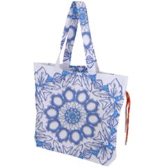 Pattern Tile Background Image Drawstring Tote Bag by Pakrebo
