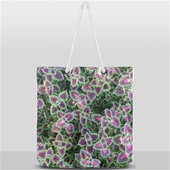 Ivy Lace Flower Flora Garden Full Print Rope Handle Tote (large) by Pakrebo