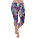 Geometric Sense Lightweight Velour Capri Yoga Leggings View1