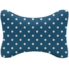 Turquoise Polka Dot Seat Head Rest Cushion by retrotoomoderndesigns