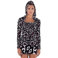Bold Boho Ethnic Print Long Sleeve Hooded T-shirt by dflcprintsclothing