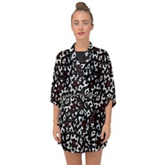 Bold Boho Ethnic Print Half Sleeve Chiffon Kimono by dflcprintsclothing