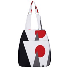 Geometric Landscape Center Zip Backpack by Valentinaart