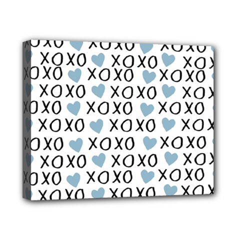 Xo Valentines Day Pattern Canvas 10  X 8  (stretched) by Valentinaart
