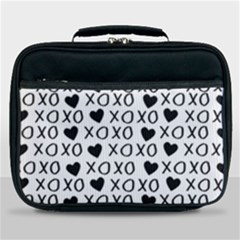 Xo Valentines Day Pattern Lunch Bag by Valentinaart