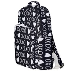 Xo Valentines Day Pattern Double Compartment Backpack by Valentinaart
