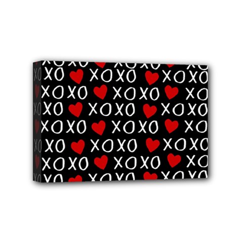 Xo Valentines Day Pattern Mini Canvas 6  X 4  (stretched) by Valentinaart