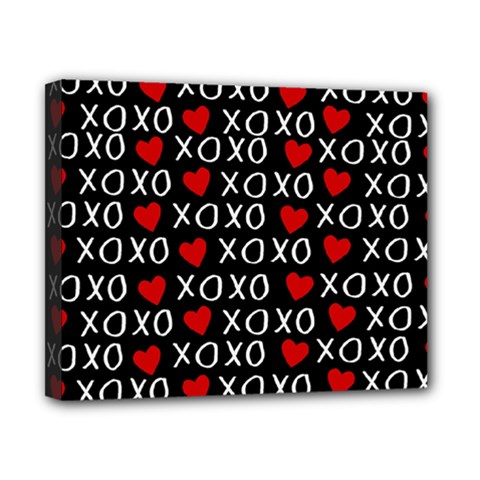 Xo Valentines Day Pattern Canvas 10  X 8  (stretched) by Valentinaart