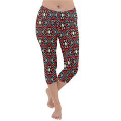Ml-89 Lightweight Velour Capri Yoga Leggings by ArtworkByPatrick