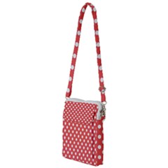 Red White Polka Dots Multi Function Travel Bag by retrotoomoderndesigns