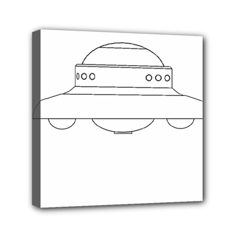Alien Space Ufo Extraterrestrial Mini Canvas 6  X 6  (stretched) by Wegoenart