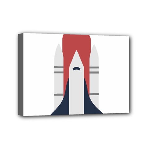 Planet Planets Rocket Shuttle Mini Canvas 7  X 5  (stretched) by Wegoenart