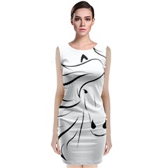 Animal Equine Face Horse Classic Sleeveless Midi Dress by Wegoenart