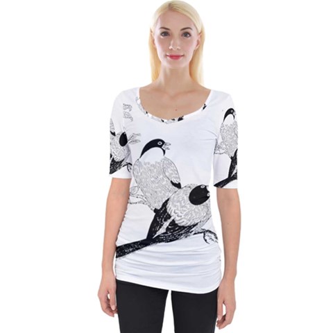 Vintage Old Fashioned Animal Wild Wide Neckline Tee by Wegoenart