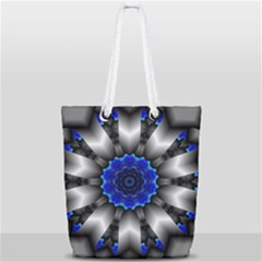 Kaleidoscope Abstract Round Full Print Rope Handle Tote (small) by Pakrebo