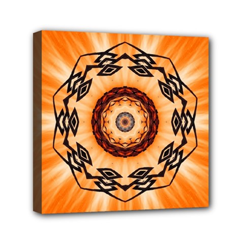 Abstract Kaleidoscope Colorful Mini Canvas 6  X 6  (stretched) by Pakrebo