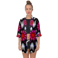 Kaleidoscope Round Metal Open Front Chiffon Kimono by Pakrebo