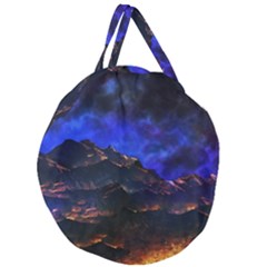 Landscape Sci Fi Alien World Giant Round Zipper Tote by Pakrebo
