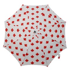 Maple Leaf Canada Emblem Country Hook Handle Umbrellas (medium) by Mariart
