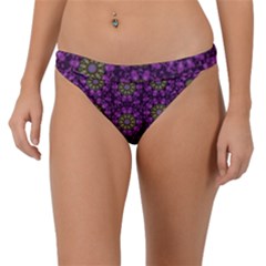 Ornate Heavy Metal Stars In Decorative Bloom Band Bikini Bottom by pepitasart