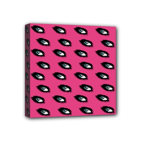 Eyes Dark Pink Mini Canvas 4  X 4  (stretched) by snowwhitegirl