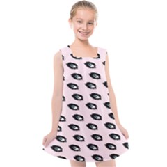 Eyes Pink Kids  Cross Back Dress by snowwhitegirl
