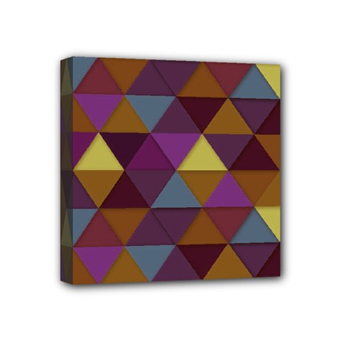 Fall Geometric Pattern Mini Canvas 4  X 4  (stretched) by snowwhitegirl